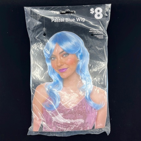Dive‎ into a Dreamy Fantasy with Pastel Blue Wig: Unleash Your Inner Mermaid! - Picture 1 of 4